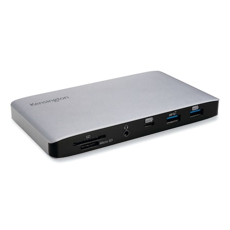 Kensington SD2480T Thunderbolt 3 Dual 4K Docking Station, Silver/Black K38410NA